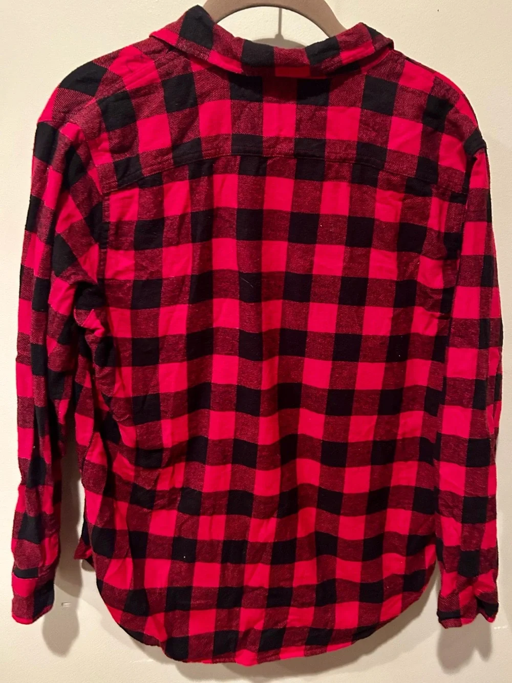 Gap Kids Flannel Shirt, Red/Black Check, XXL Husky